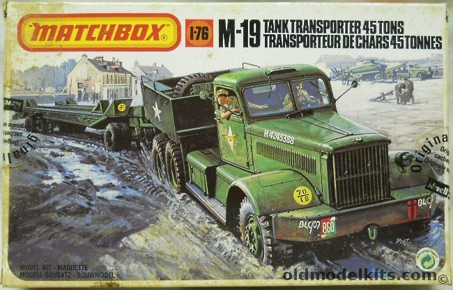 Matchbox 1/76 M-19 Tank Transporter 45 Tons With Trailer, 40174 plastic model kit